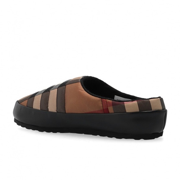 New Authentic BURBERRY SLIPPERS AND CLOGS MEN FABRIC BROWN BIRCH size 41 - Picture 7 of 12